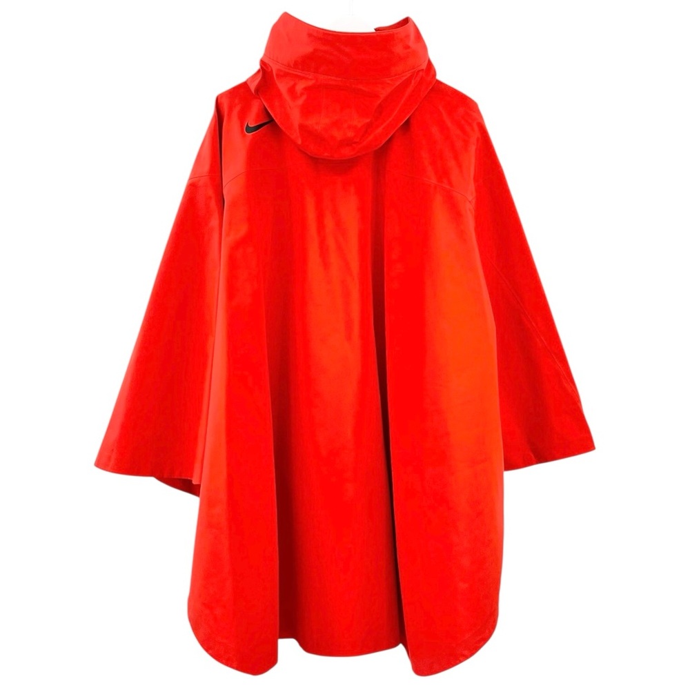Nike ACG Gore-Tex Poncho - Red Zip Up Lightweight Nylon Hooded Rain Jacket Cape - Picture 4 of 16